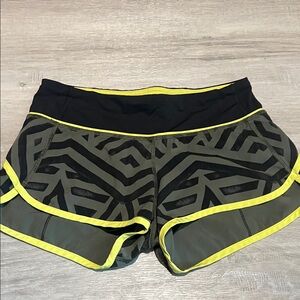 Lululemon Women's Shorts with Yellow Accents